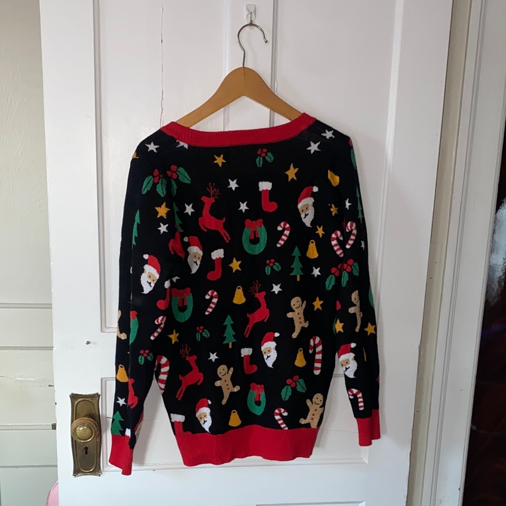 Tipsy Elves Black and Red Festive Cardigan - Picture 5 of 5